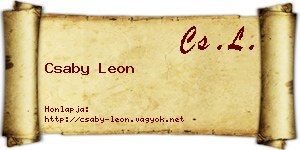 Csaby Leon névjegykártya